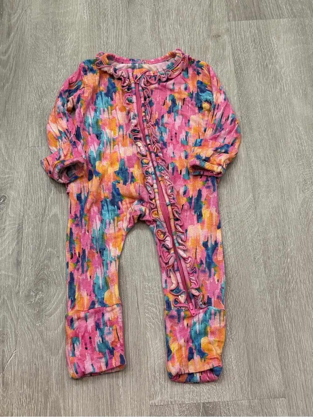 Newborn Baby Girl Bamboo Sleeper Pajama Convertible Jumpsuit Rockin Royalty